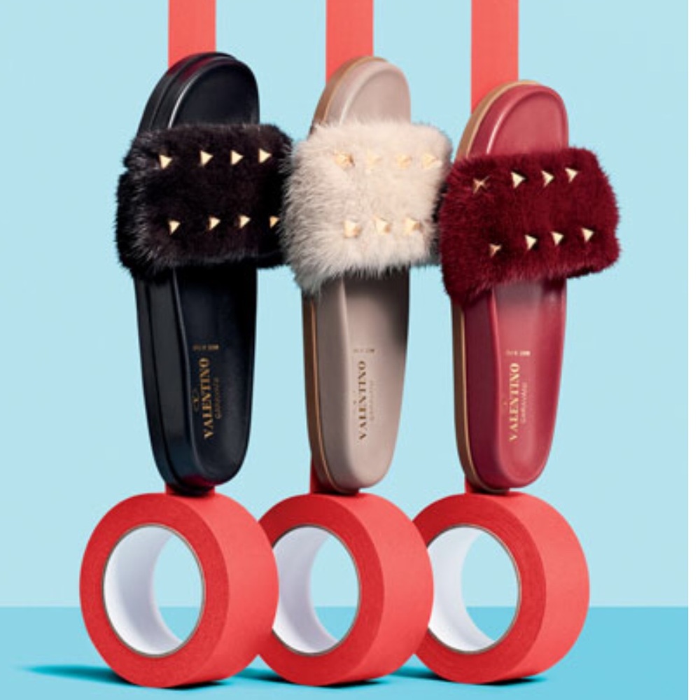 1 LEFT⚡️BLOWOUT PRICE⚡️NEW🌈VALENTINO MINK SANDAL